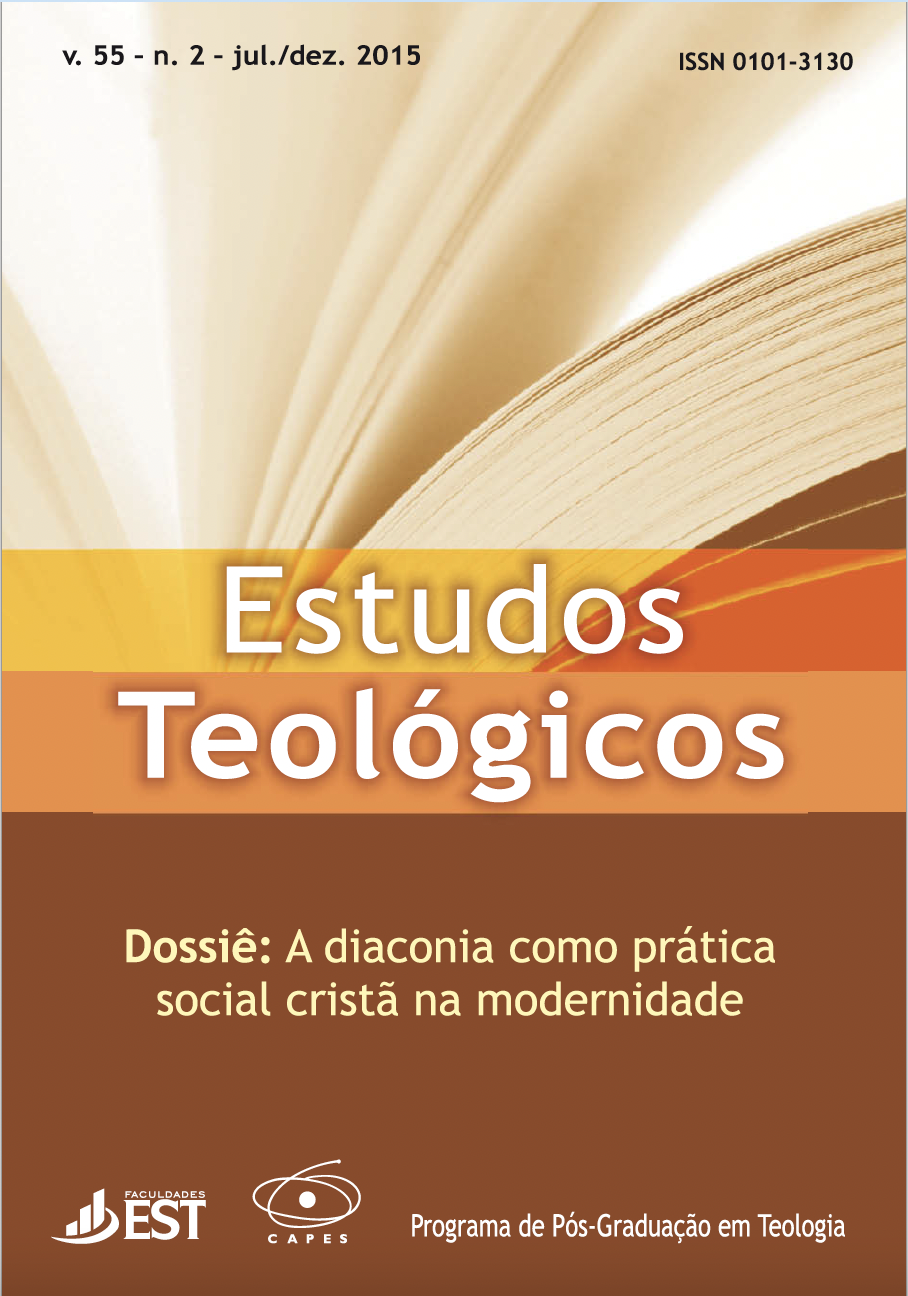 					View Vol. 55 No. 2 (2015): DOSSIÊ: A DIACONIA COMO PRÁTICA SOCIAL CRISTÃ NA MODERNIDADE
				